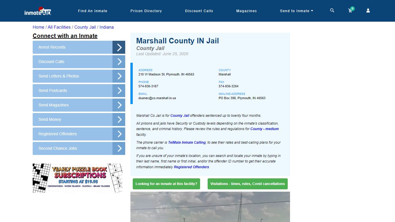 Marshall County IN Jail - Inmate Locator - Plymouth, IN